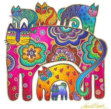 Fantastic Felines By Laurel Burch Laurel Burch Art First Grade Art