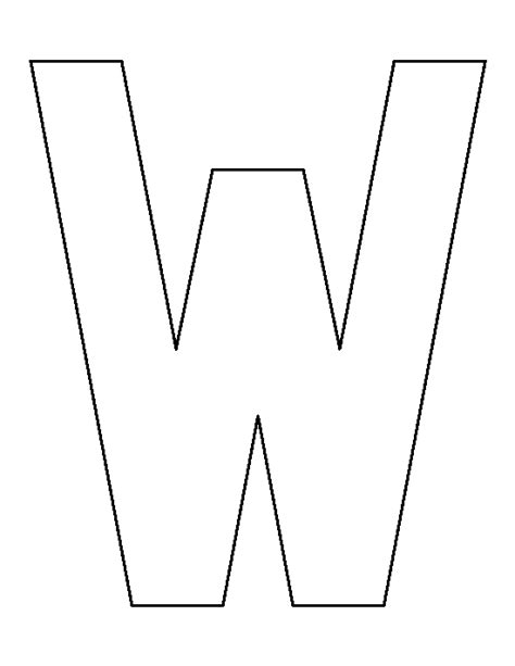 Letter W Pattern Use The Printable Outline For Crafts Creating E67
