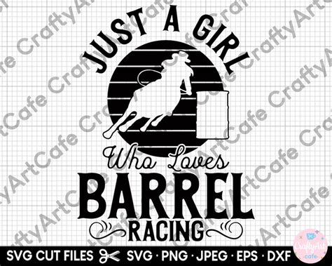 Barrel Racing Svg For Cricut Shirt Just A Girl Who Loves Etsy