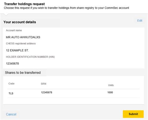 Commsec adviser services technical information. How to transfer shares from a share registry over to CommSec