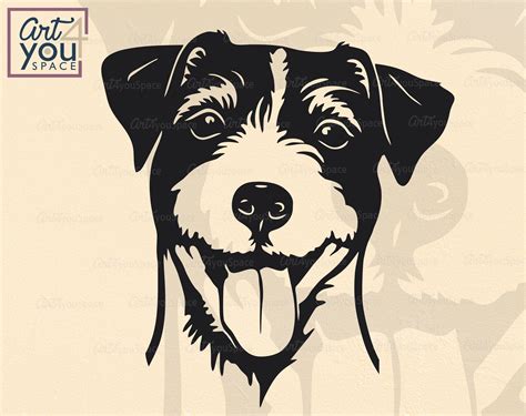 Jack Russell Terrier Svg Peeking Dog Svg Cricut Dog Dxf Etsy Jack