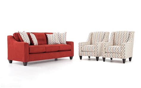 Fiesta Sofa And 2 Accent Chairs Bobs Furniture Living Room Living Room