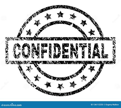 Grunge Textured Confidential Stamp Seal Stock Vector Illustration Of