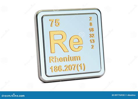 Rhenium Transition Metals Chemical Element Of Mendeleevs Periodic