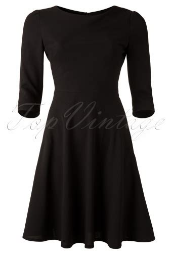 60s Angelica Dress In Charcoal