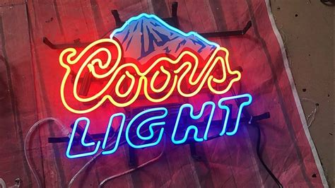 Handmade Coors Light Mountain Neon Sign Real Etsy