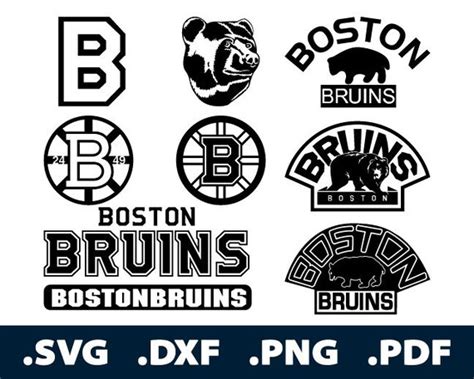 Boston Bruins Svg Files Boston Bruins Cutting Files Boston Etsy
