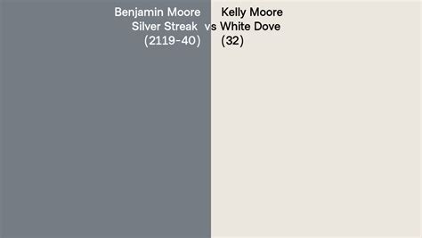 Benjamin Moore Silver Streak 2119 40 Vs Kelly Moore White Dove 32