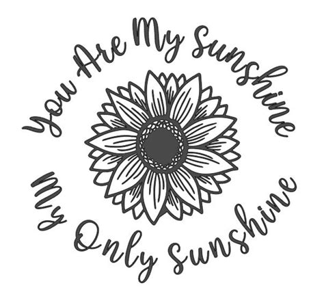 You Are My Sunshine Svg Sunflower Svg Etsy