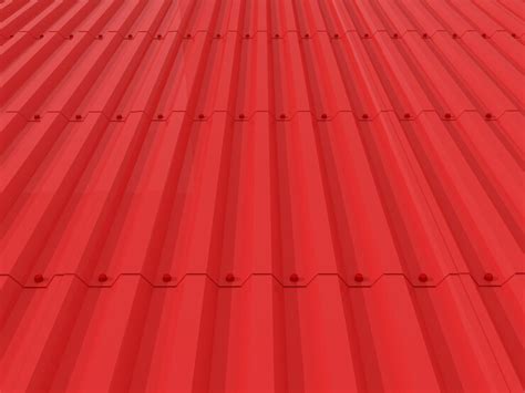 Premium Photo Red Metal Sheet Roof House Roof 3d Rendering