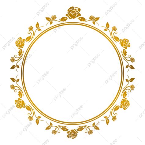Ornament Luxury Frame Vector Hd Images Golden Circle Frame With Luxury