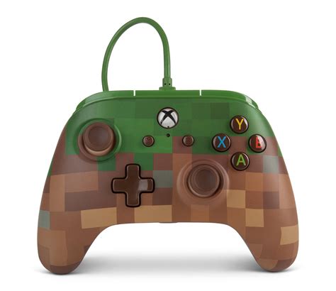 Powera Enhanced Wired Controller For Xbox One Minecraft Grass Block