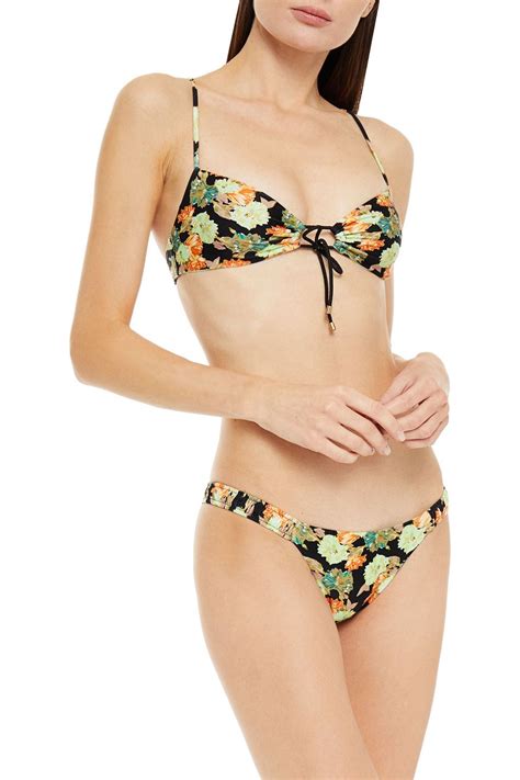 VIX PAULA HERMANNY Riviera Floral Print Low Rise Bikini Briefs Sale