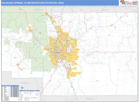 Maybe you would like to learn more about one of these? Colorado Springs, CO Metro Area Zip Code Wall Map Basic ...