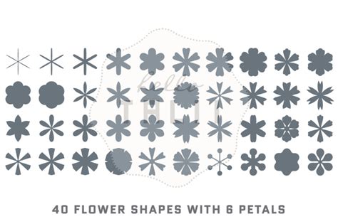 6 PETAL FLOWERS SVG CUT FILES By Hello Talii | TheHungryJPEG.com
