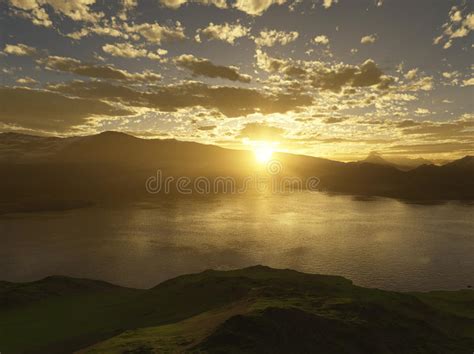 Golden Sunset Stock Photo Image Of Sunrise Lake Tranquil 17001752