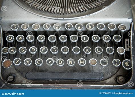 Keyboard Of A Vintage Typewriter Stock Image Image 22588031