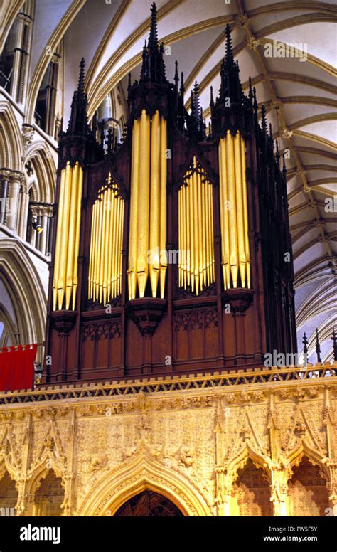 Organ With 5000 Pipes At Lincoln Cathedral Made By Father Henry Willis