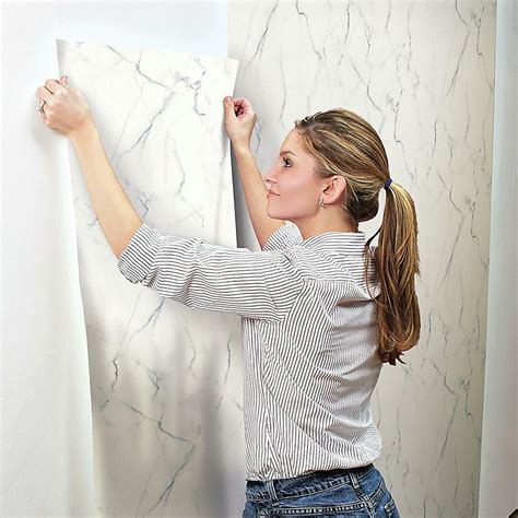 Roommates Faux Carrara Marble Peel And Stick Wallpaper Peel And Stick