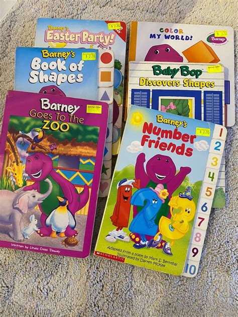 Barney Board Books 6 Books Hobbies And Toys Books And Magazines