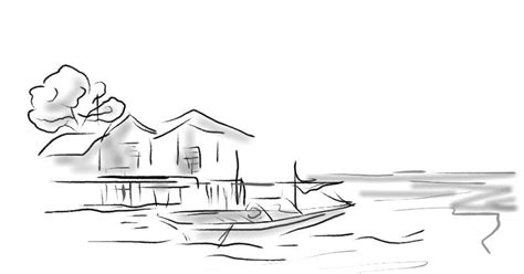 50 x 50cm dibuat tahun … oleh: Lukisan, sketsa, cat air dan koleksi SYAHYUTI: Kampung ...