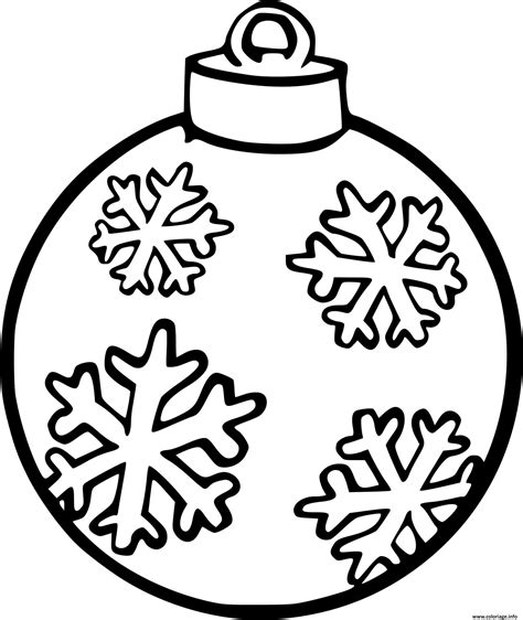 Coloriage Boule De Noel Maternelle Flocon De Neige Dessin Noel