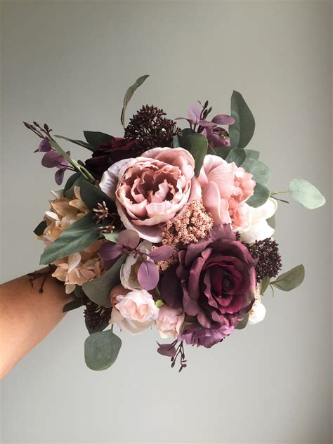 Shop latest fall wedding flower bouquets online from our range of home & garden at au.dhgate.com, free and fast delivery to australia. Fall Wedding Bouquet Purple Bridal Bouquet Silk Wedding | Etsy