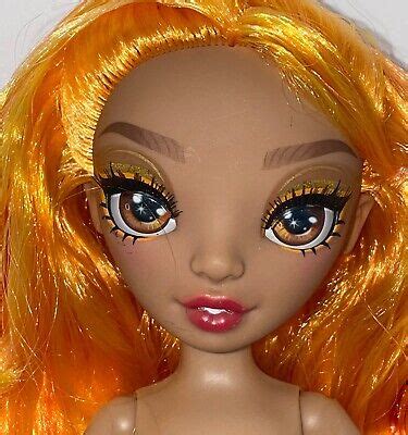 RAINBOW HIGH MEENA Fleur Nude Articulated Doll Spare Legs Orange Hair