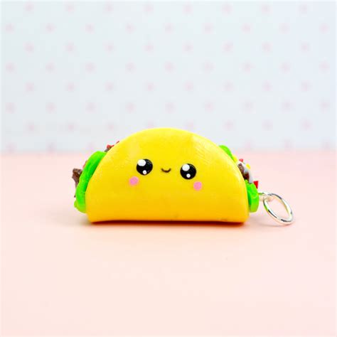 Taco Kawaii Charm Sweet Clay Creations