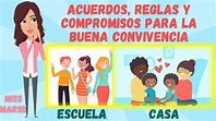 ACUERDOS, REGLAS Y COMPROMISOS PARA LA CONVIVENCIA | Escuela y Casa ...