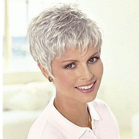 This haircut works wonders on older women with grey hair. Patients Wigs, Short Wigs, Monofilament Wigs, Wigs For ...