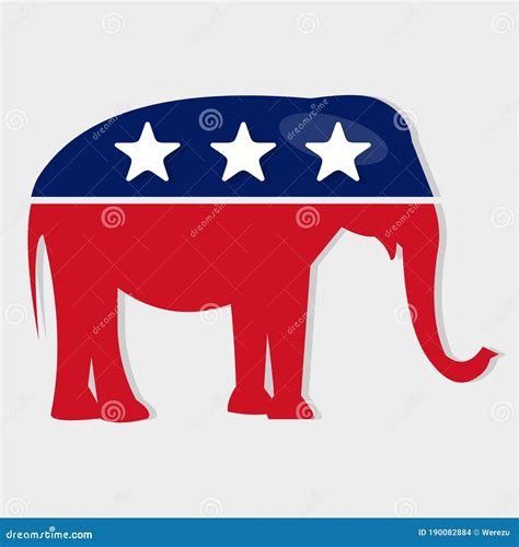Republican Party Symbol Isolated Vector Illustration Editorial Stock