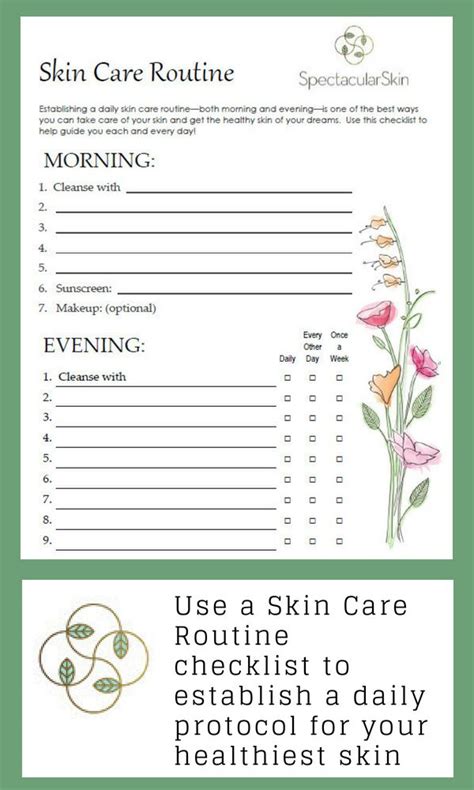 A Skin Care Routine Printable Will Help You Establish A Daily Practice