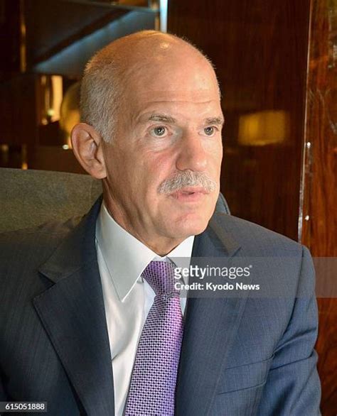 Greek Prime Minister George Papandreou Interview Photos And Premium High Res Pictures Getty Images