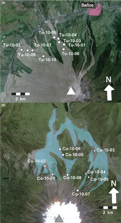 Map Showing The Extent Of Pyroclastic Flows And Sample Locations On A Download Scientific