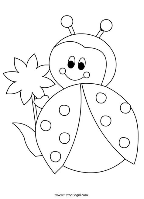Benvenuto nel fantastico mondo degli animali. Coccinella con fiore da colorare - TuttoDisegni.com | Pagine da colorare, Disegno di fiori ...