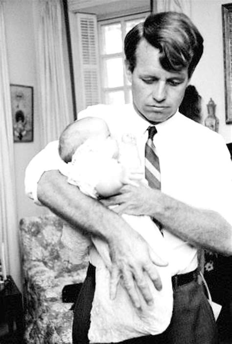 Senator Robert F Kennedy Holds His Infant Son Douglas At Their Hickory Hill Home
