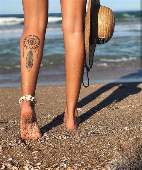 Back Of Leg Tattoos Girl Leg Tattoos Boho Tattoos Anklet Tattoos