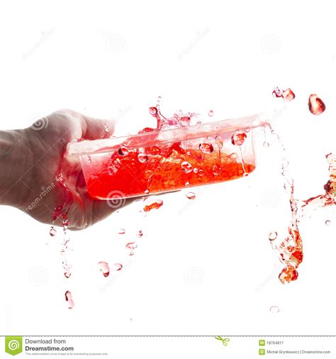 Splashing Red Water From A Bowl Stock Image Image Of Mist Energy