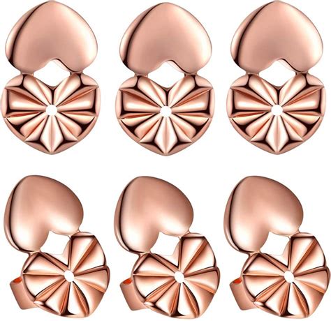 Post Earring Backs Earring Lifters Rose Gold Plated Hypoallergenic