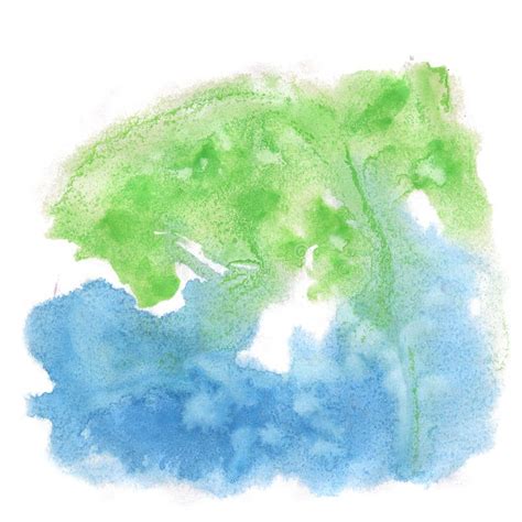 Abstract Watercolor Splash Blue Green Watercolor Drop Isolated Blot