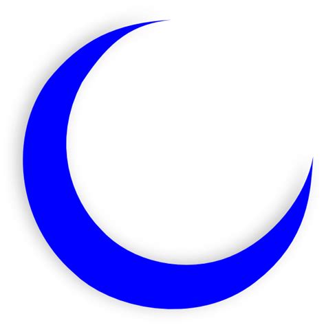 Blue Moon Crescent Clip Art At Vector Clip Art Online