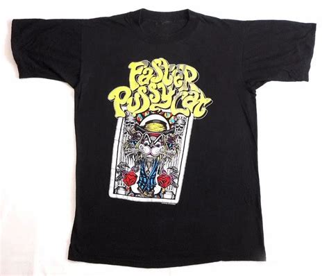 Faster Pussycat Reprint Vtg T Shirt 80s Tour Concert 1989 Glam Sleaze Metalt Shirtt Shirt