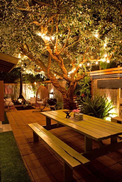 12 Inspiring Backyard Lighting Ideas Courtyard