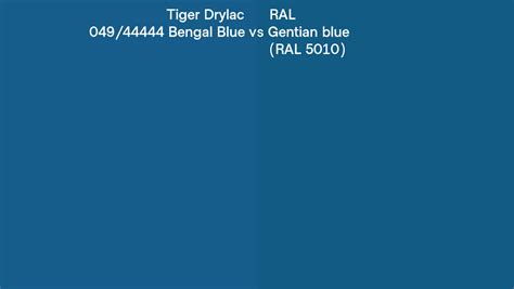 Tiger Drylac Bengal Blue Vs Ral Gentian Blue Ral Side
