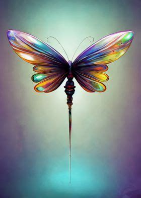 Imaginary Butterfly Poster By Chris Cupit Displate Butterfly Poster Metal Posters Bottle