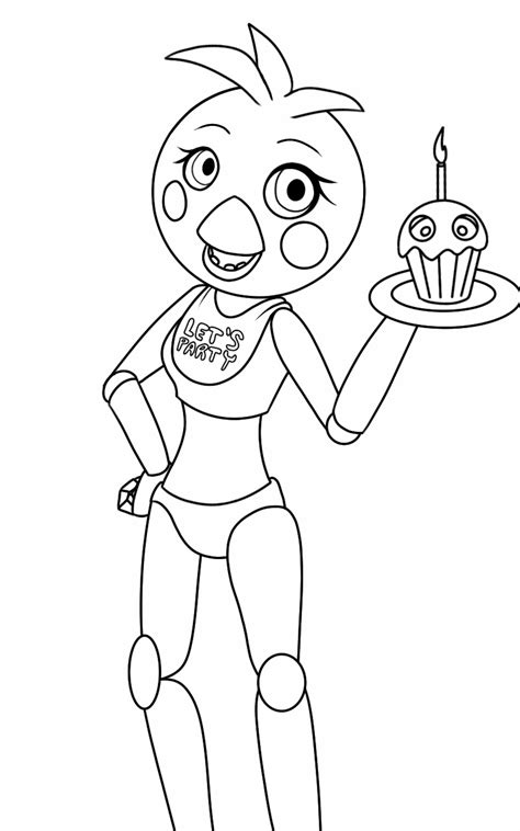 Toy Chica Fnaf Colouring Pages - Free Colouring Pages