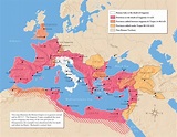 Roman Empire Map (At its height & Over time) 2024