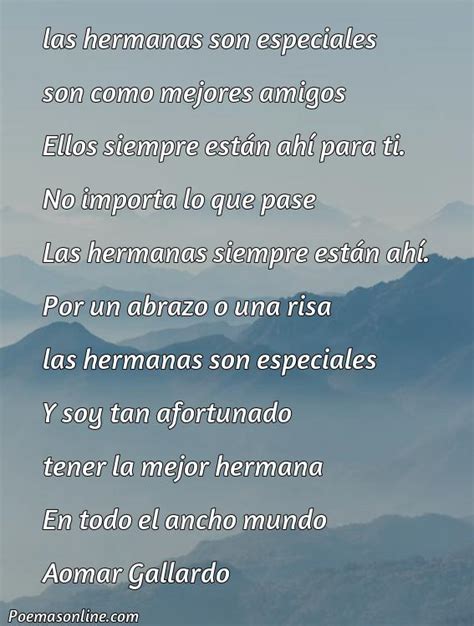 Poemas Para Una Hermana Especial Poemas Online