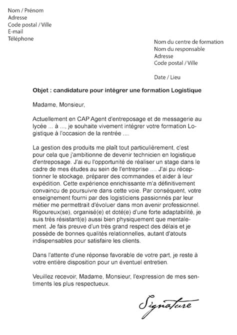 Candidature en licence aes une lettre de motivation contenant l. exemple de lettre motivation pour une formation